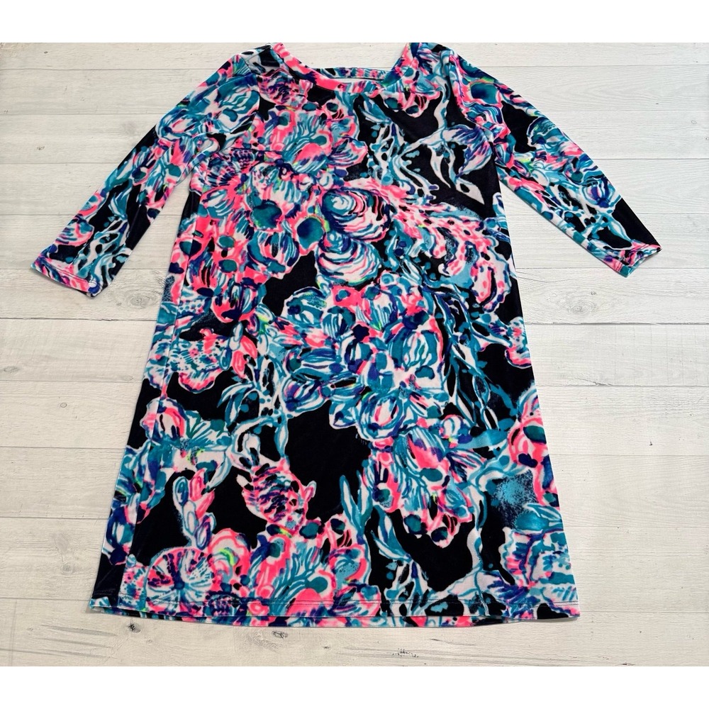 Lilly Pulitzer‎ Mini Olive Velour Dress Girls 12/14